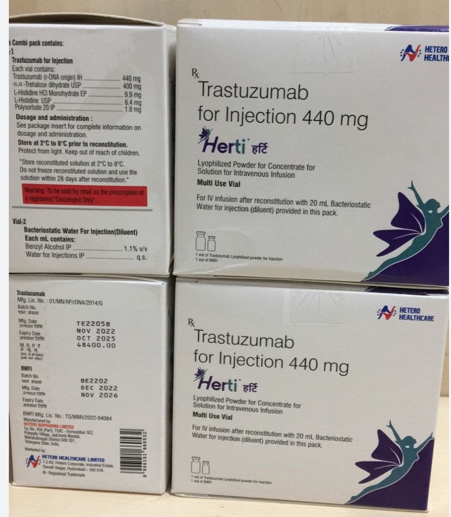 Trastuzumab Injection 440mg (Herti Pack) — oncology medicine distributed by RS Medical Agency, Hassan